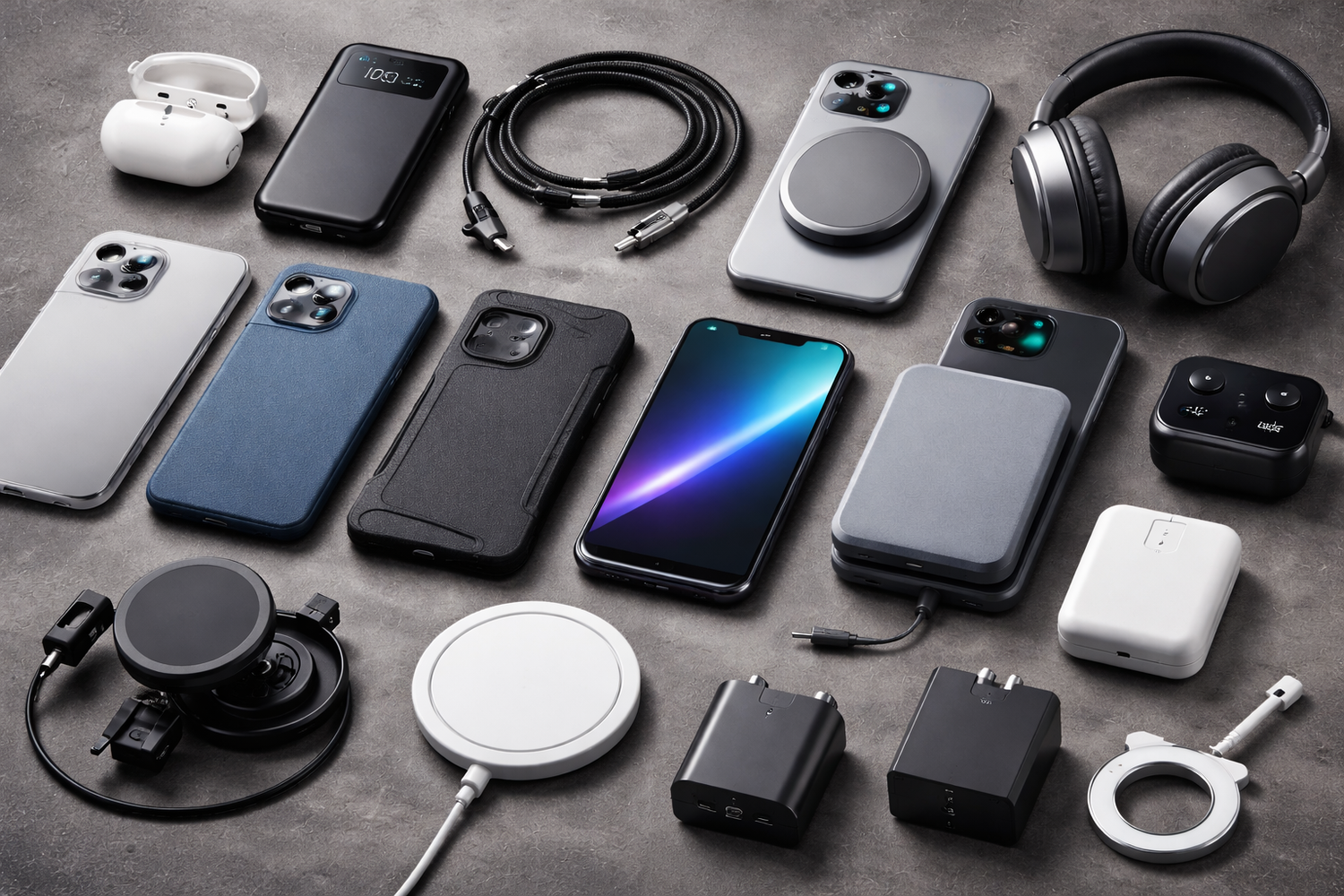 Modern smart home appliances and tech accessories designed for convenient, connected, and efficient everyday living.