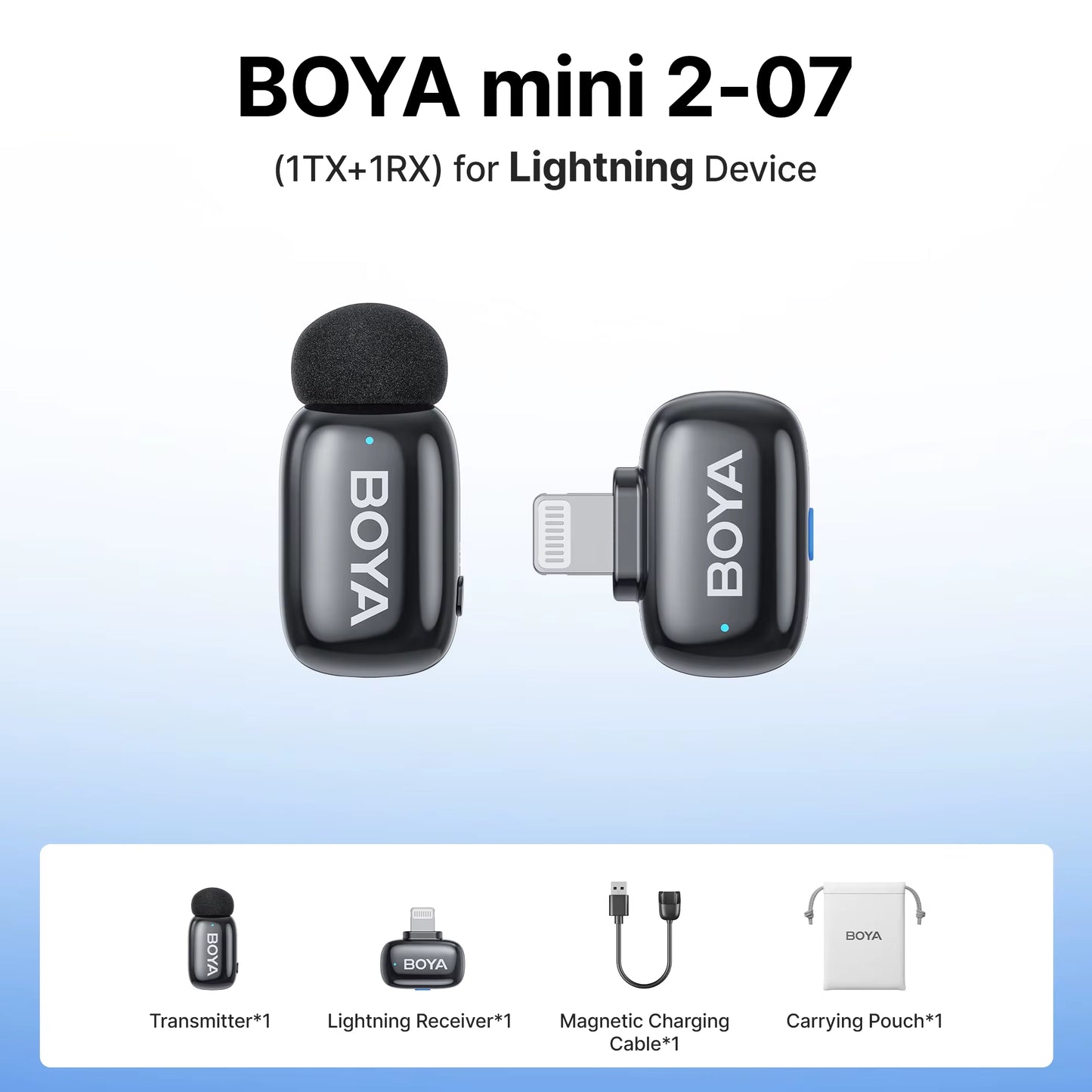 Mini 2 Wireless Lavalier Microphone AI Noise Reduction Mini Mic for Iphone 6-14/15-17 USB-C Android Phone Video Recording