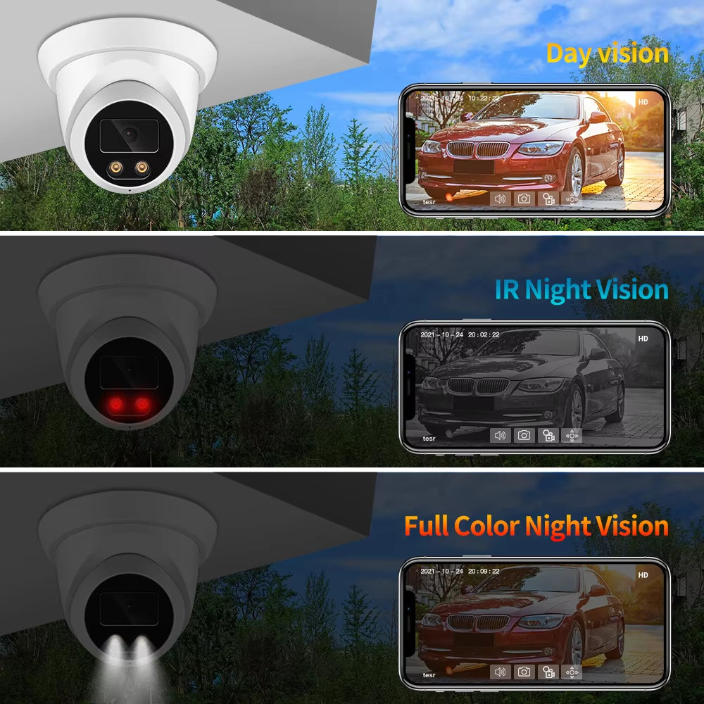 New 4K 8MP IP Camera Audio Outdoor POE H.265 Onvif Wide Angle 2.8Mm AI Color Night Vision Home CCTV Video Surveillance Security