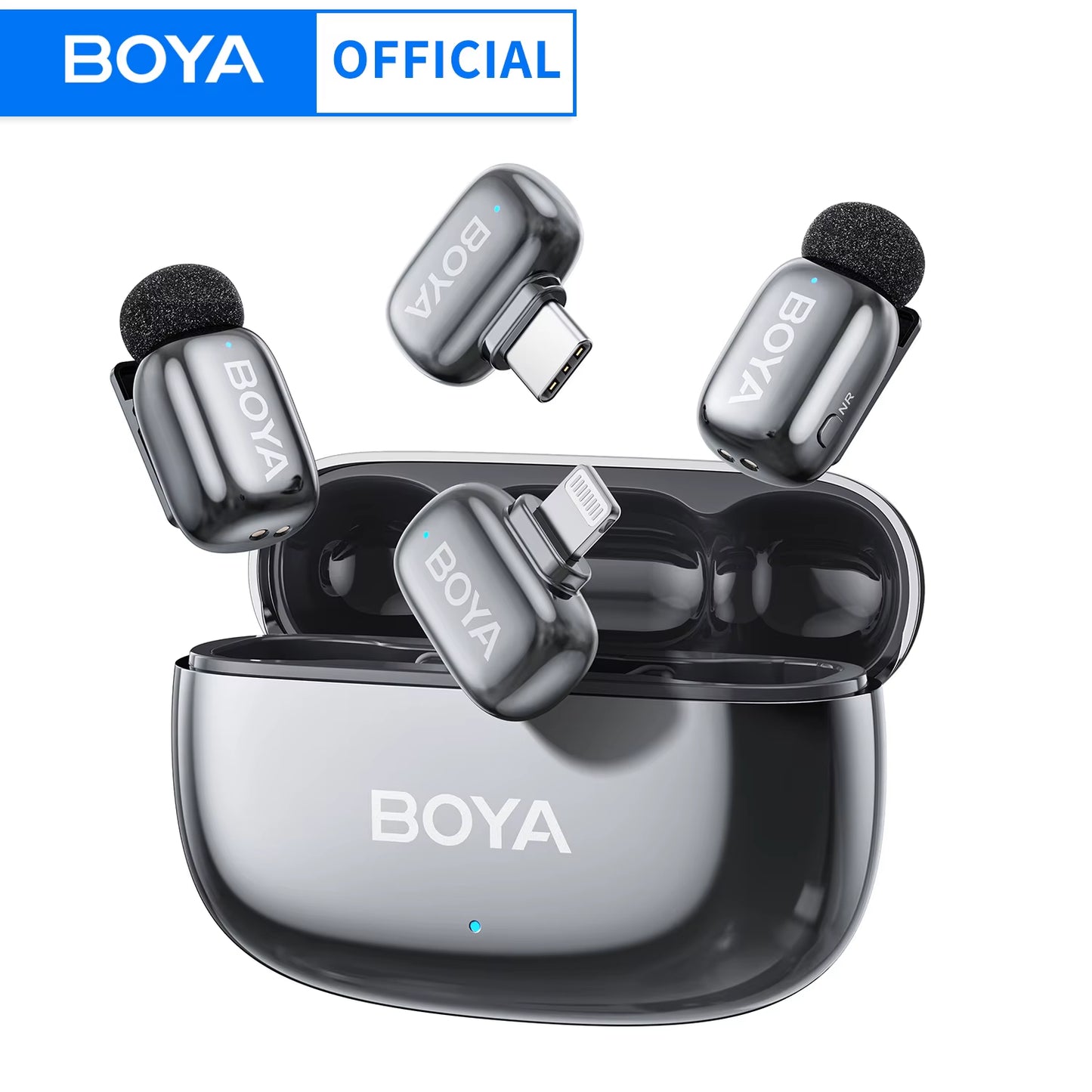 Mini 2 Wireless Lavalier Microphone AI Noise Reduction Mini Mic for Iphone 6-14/15-17 USB-C Android Phone Video Recording