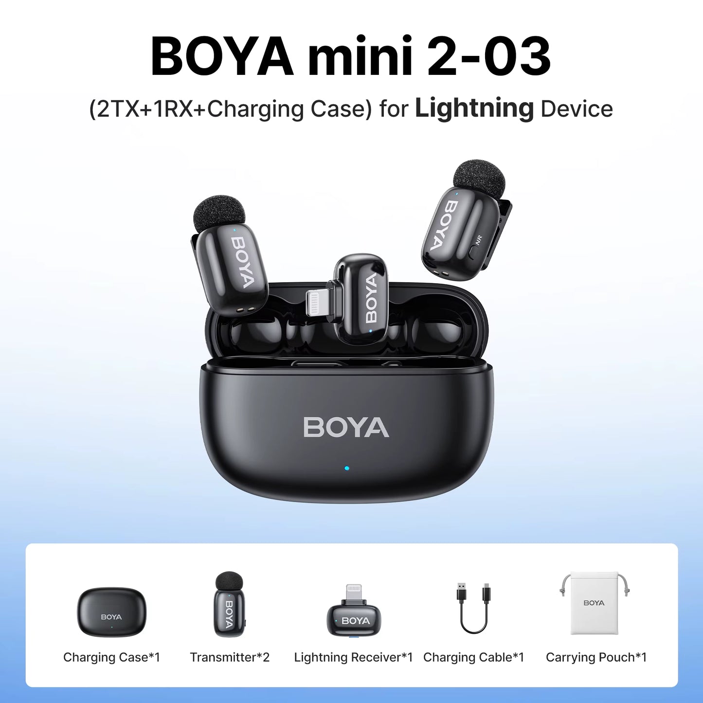 Mini 2 Wireless Lavalier Microphone AI Noise Reduction Mini Mic for Iphone 6-14/15-17 USB-C Android Phone Video Recording