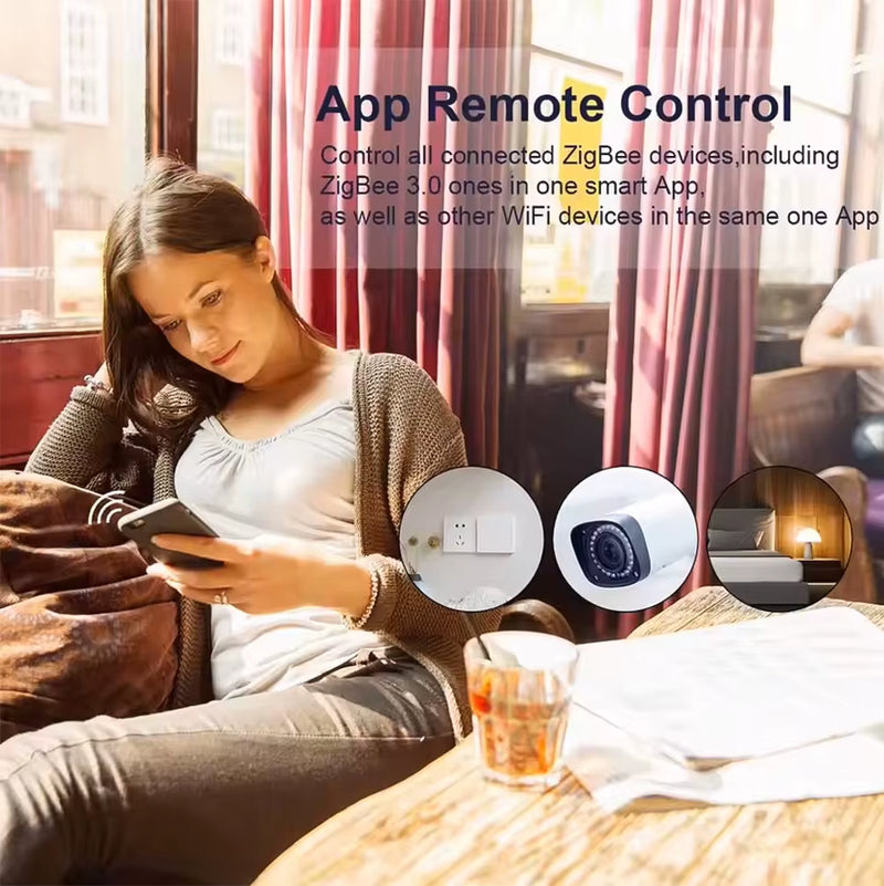 Tuya Zigbee 3.0 Smart Hub, Wireless/Wired Gateway Bridge for App Voice Remote Control, Works with Alexa Google Home Assistant